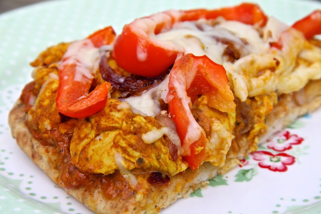 Grilluð tikka masala kjúklingapizza