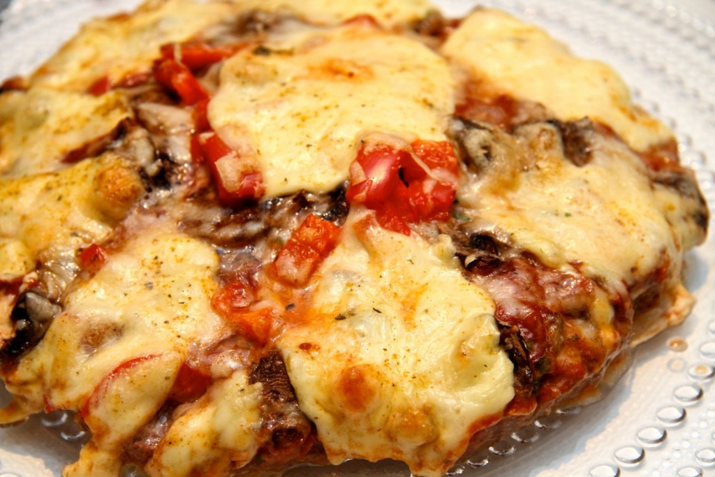 Pizza með hakkbotni