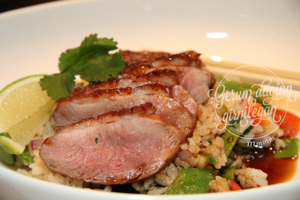 Chili andabringur með lemongrass teriyaki og steiktum hrísgrjónum