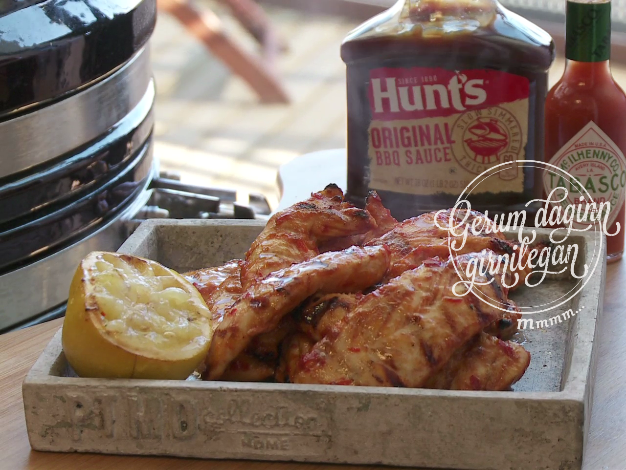 Grillaðar kjúklingalundir með BBQ chilli marineringu