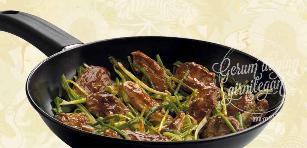 Hoisin önd með vorlauk