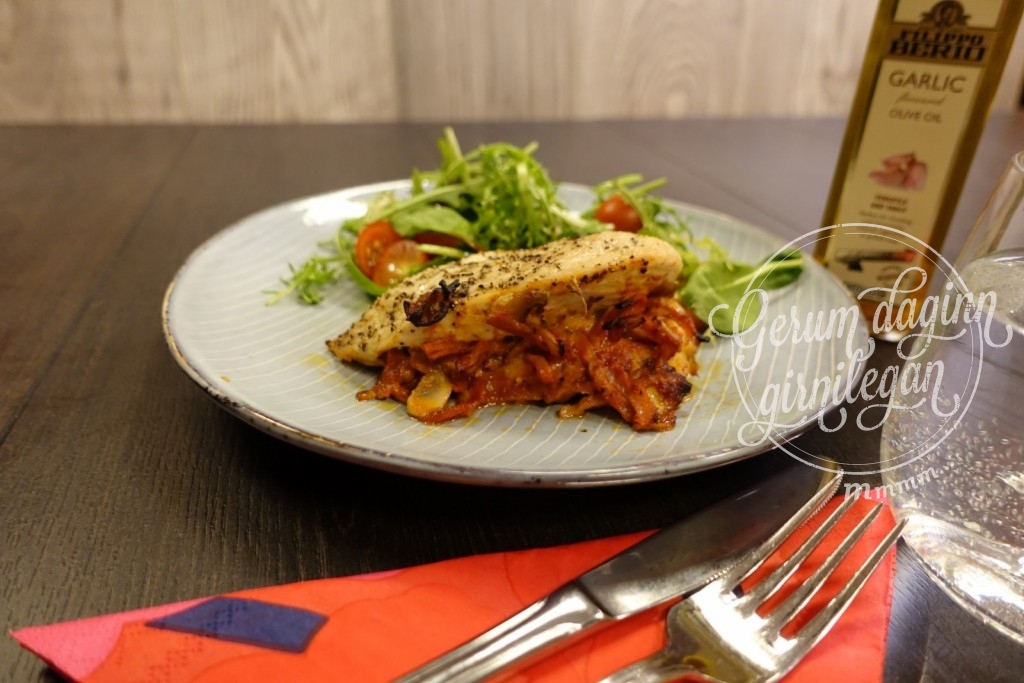 Pizzafyllt kjúklingabringa