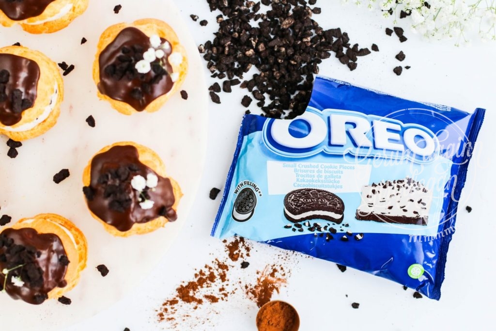 Vatnsdeigsbollur með OREO-fyllingu