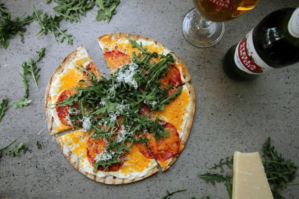 Chorizo tortilla pizza