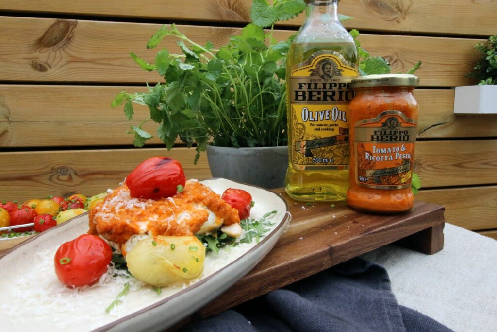 Grillaður þorskhnakki með pestó