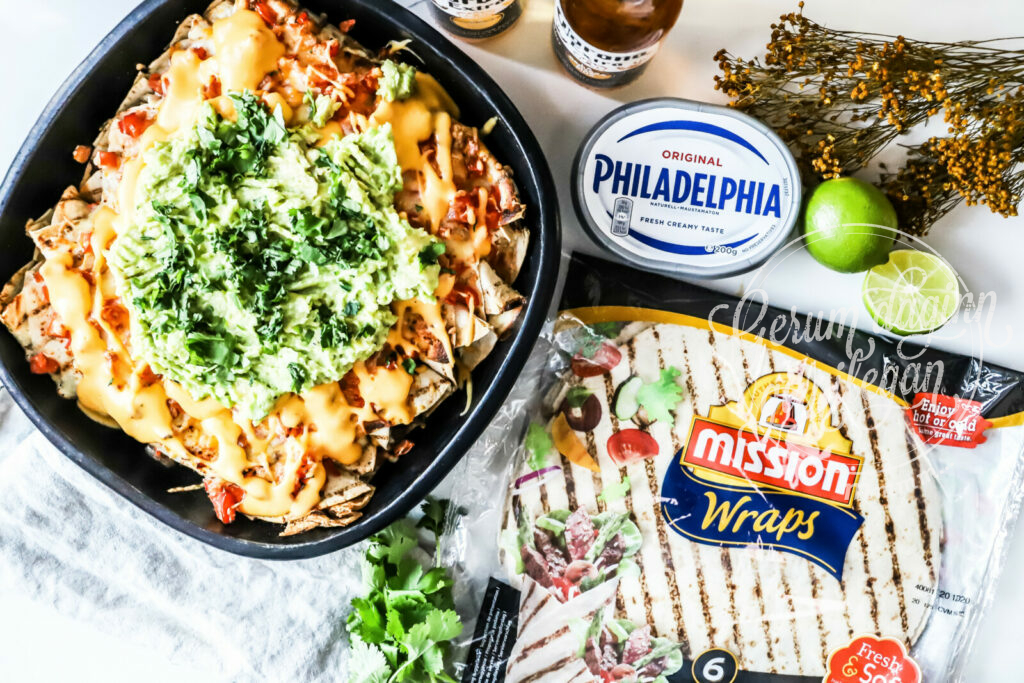 Enchiladas með ostasósu & avókadó