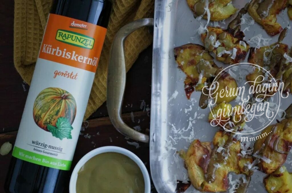 Ofnbakaðar klessukartöflur með hvítlauks aioli og parmesan