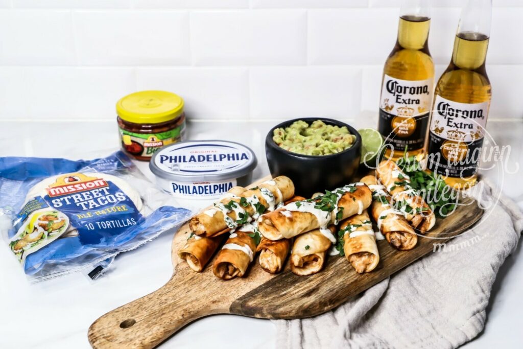 Taquitos með kjúklingi & guacamole