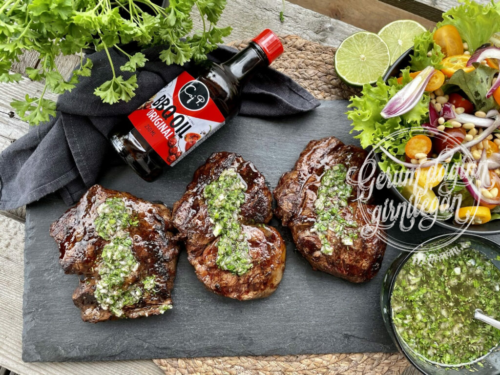 Nauta rib-eye með Tabasco chimichurri
