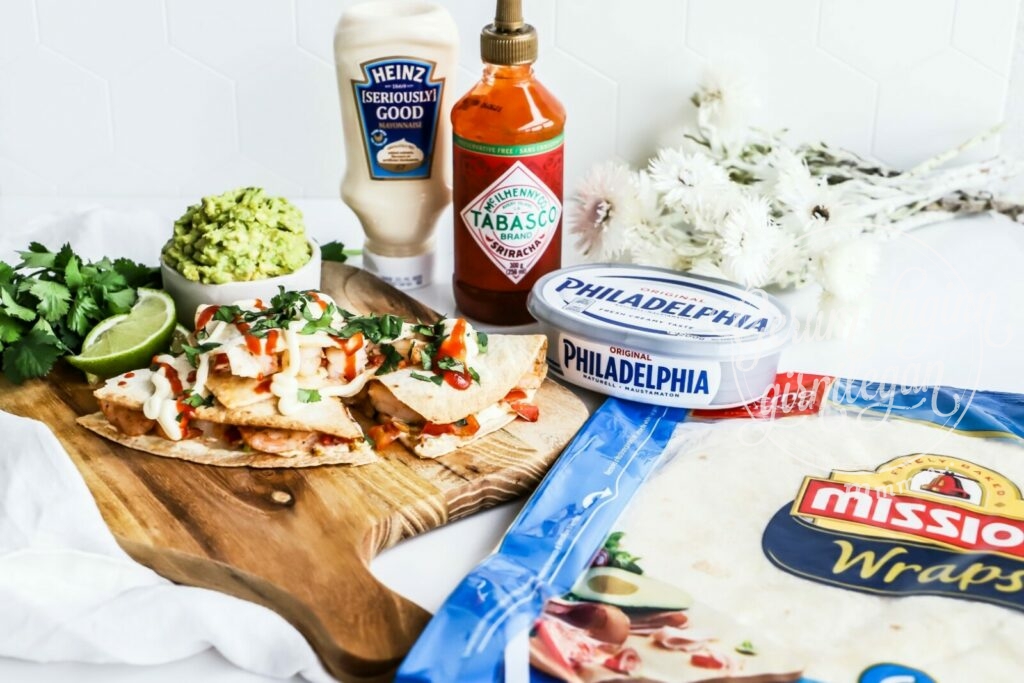 Quesadillas með tígrisrækjum