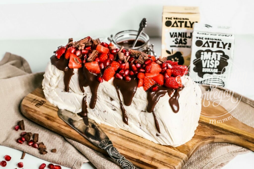 Vegan jólaís með heslihnetusúkkulaði