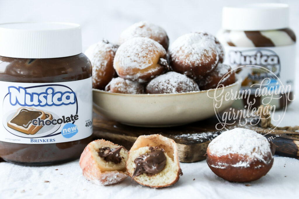 Súkkulaðifylltar donuts bollur fyrir krakkana