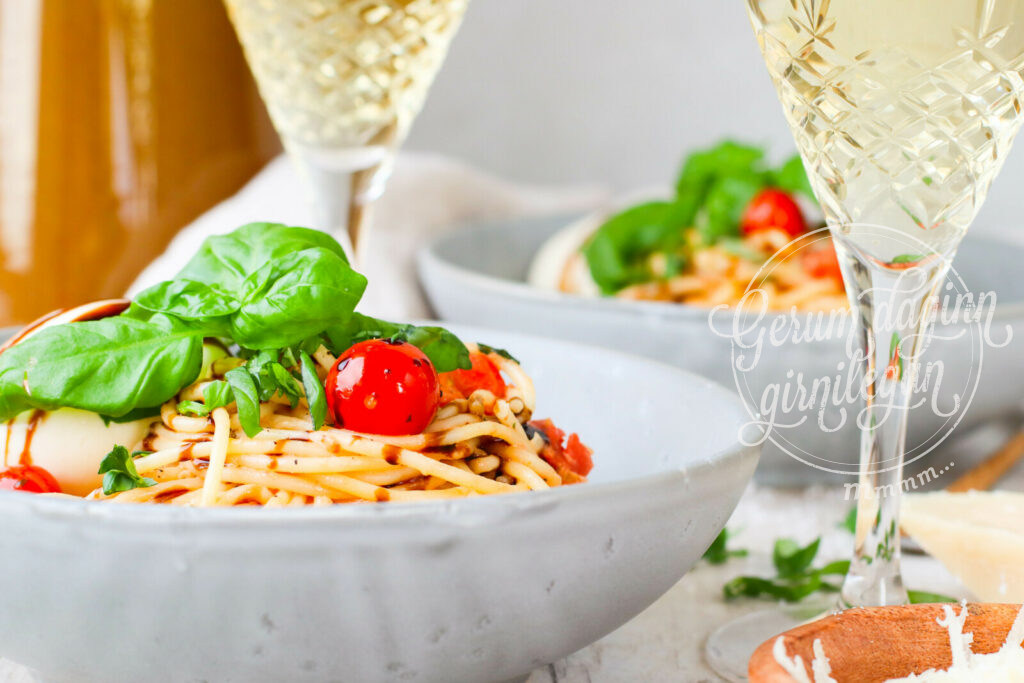 Spaghetti með burrata